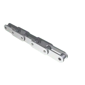 Double pitch chains with straight side plates